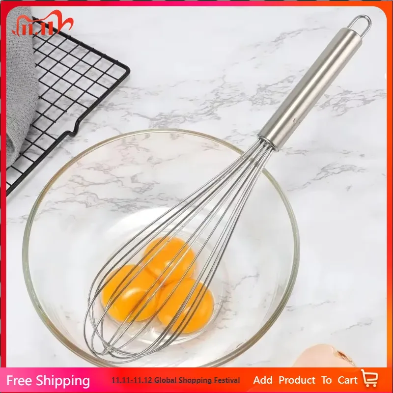 

1PCS Multifunctional Rotary Manual Egg Beater Mixer Kitchen Egg Whisk Bake Tool Egg Agitator Stainless Steel Kitchen Accessories