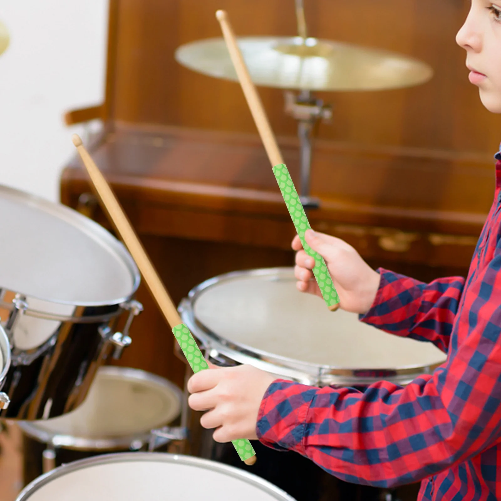

Drumstick Protectors Drum Stick Protective Covers Drumstick Head Sleeve Drumstick antislip Supplies Percussion Instrument Suppli
