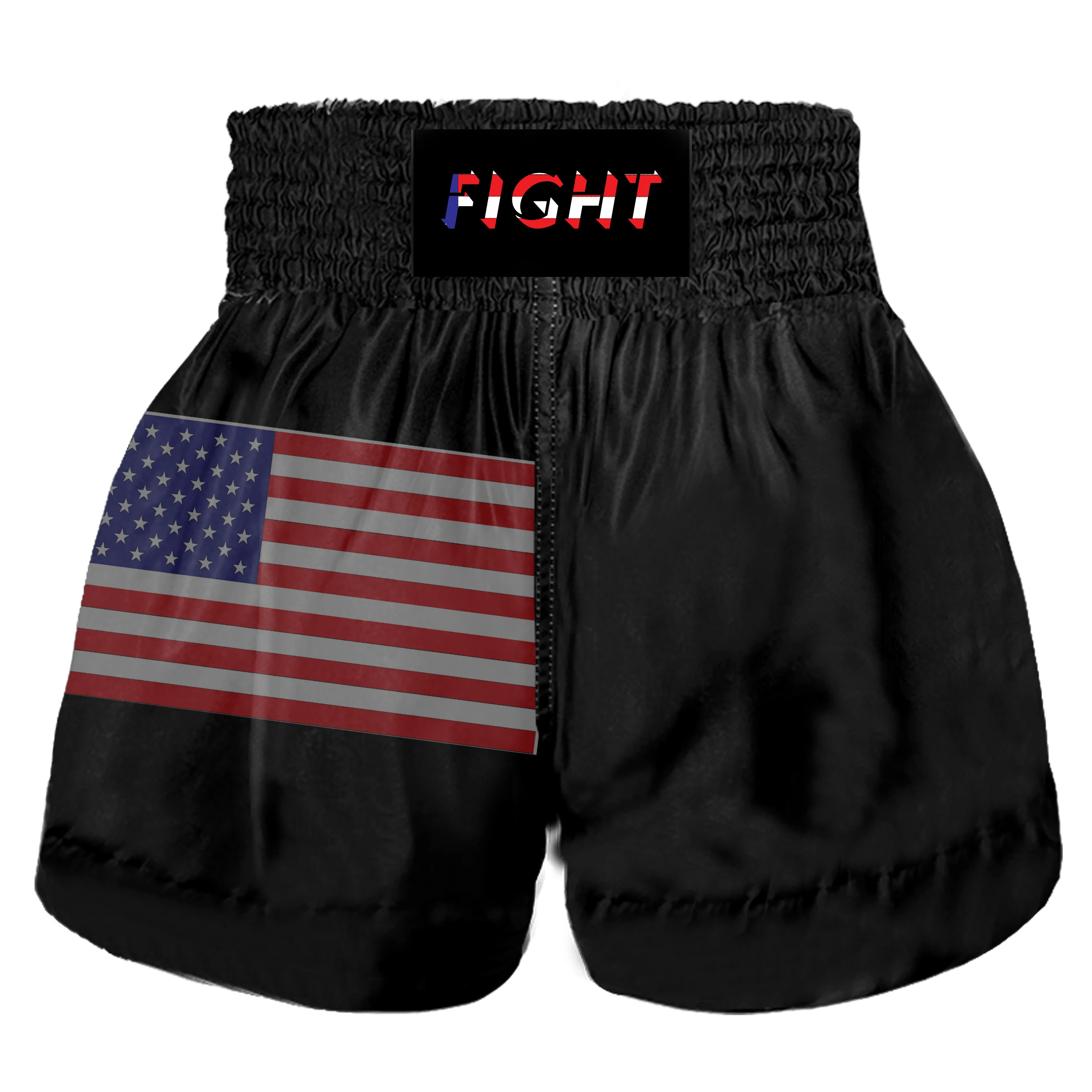 Men\'s and women\'s Muay Thai shorts Brazilian Jiu-jitsu Taekwondo boxing shorts custom flag mixed martial arts fitness shorts