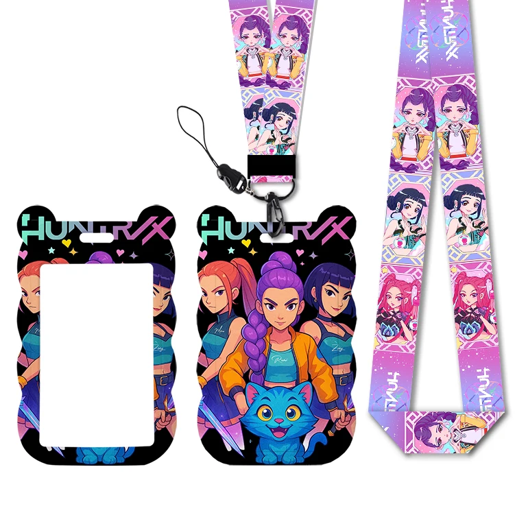 Hot Selling Kpop Designs H Singers Girls Lanyards Id Badge Holder Strap Work Card Bus Access Card Holder Keychains Accessories