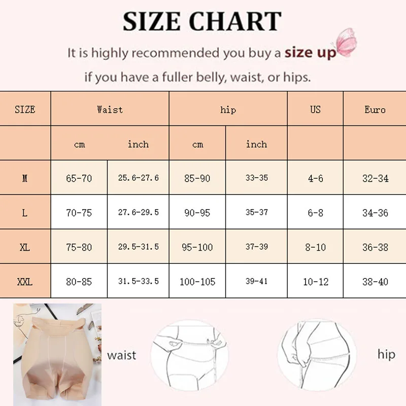 GUUDIA  Hip Dip Pads Hip Enhancer Padded Panties Tummy Control Hip Thigh Pads for Women Butt Lifter Make Butt Bigger Shapewear