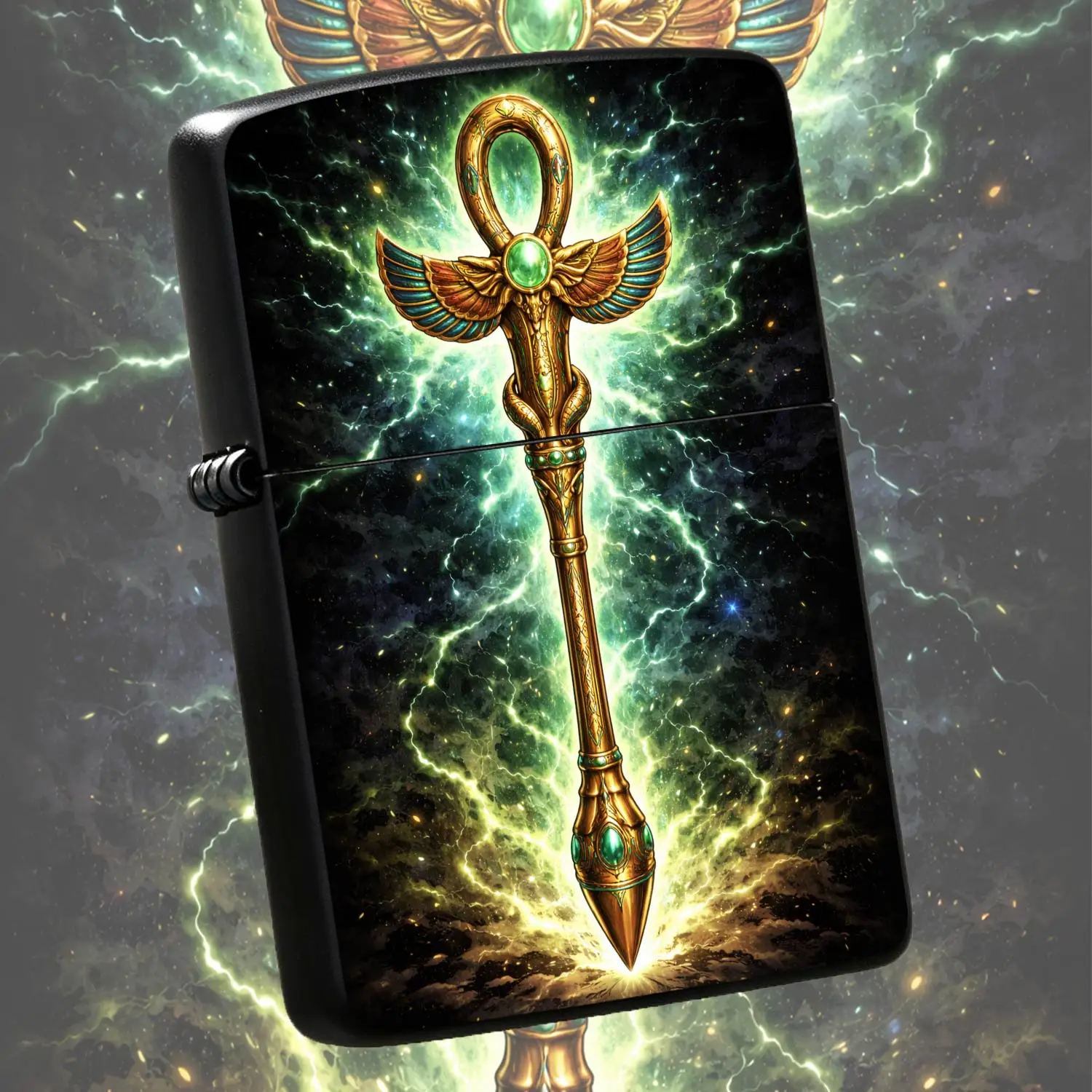 Ankh Symbol Themed Pocket Lighter, Vintage Egyptian Mythology Inspired Exquisite Decorative Accessory, Portable Stylish Desktop Ornament, Ideal Unique Gift For Cultural Enthusiasts For Daily Travel Home Office And All O A Humorous And Inter