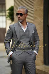 2024 Men's Suit 3-piece Formal Wedding Tuxedo Groom Customized Suit Elegant Party Dress for Men Traje De Hombre Elegante