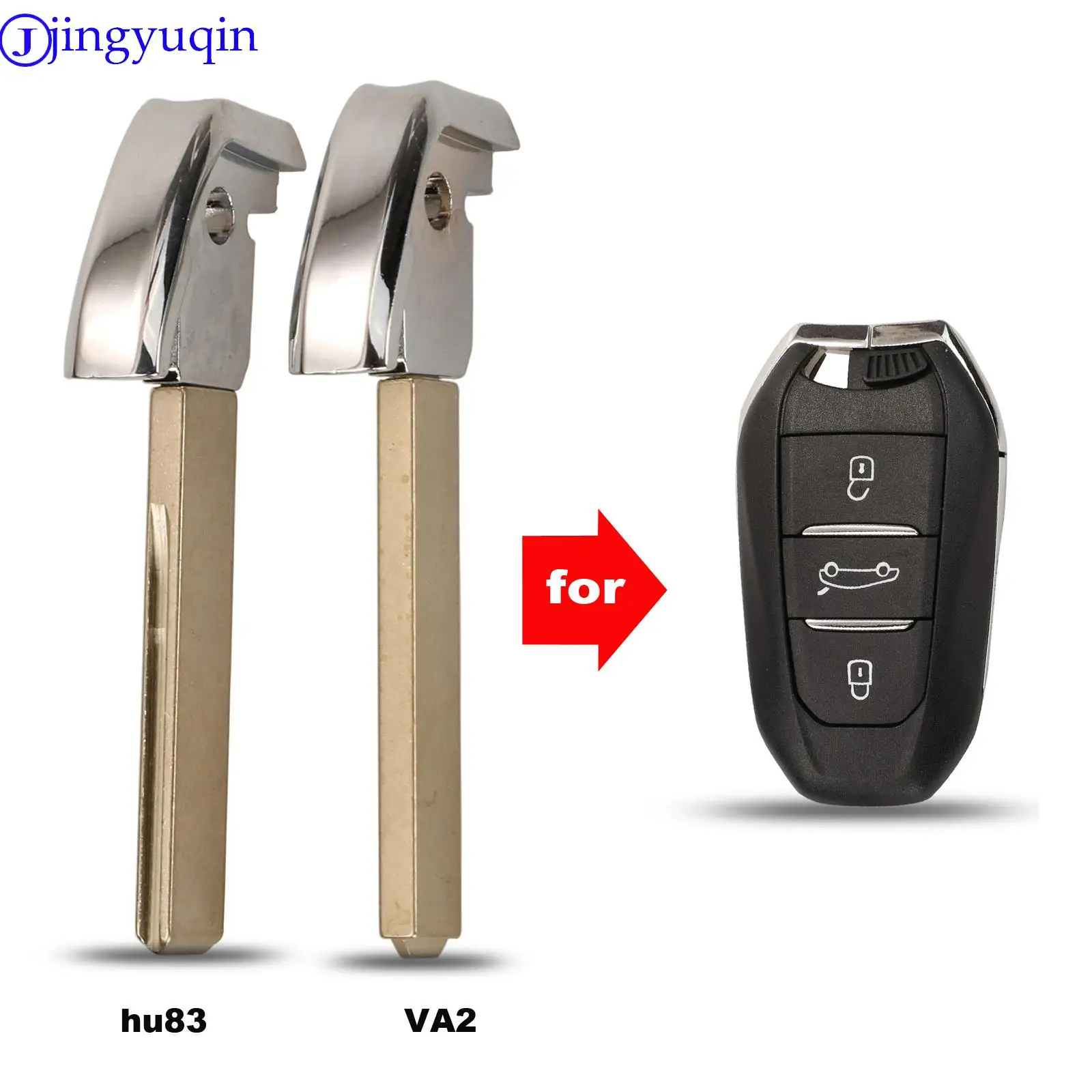 jingyuqin 1p Remote Blank Key Uucut Blade For Peugeot 308 508 For Citroen C4 DS4 DS5 Smart Key