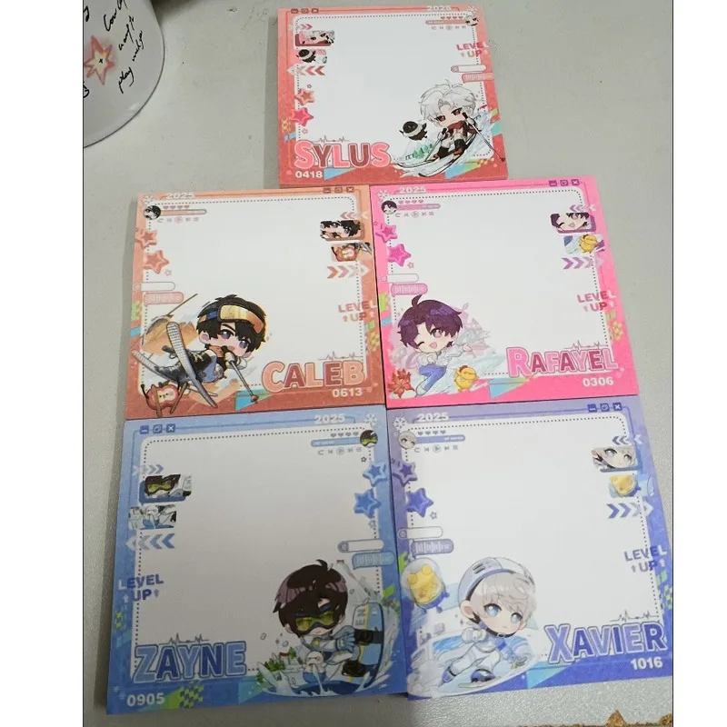

5Pieces Love and Deepspace Winter Skiing Series Memo Pad Sticky Notes Pad Decorative Stationery Stickers Office School Supplies