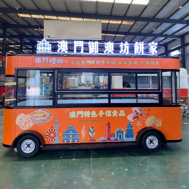 Stainless Steel Mobile Food Truck with Fryer, Sink and Grill, Ideal for Fast Food, Pizza, Snacks,customizable for Street Vending