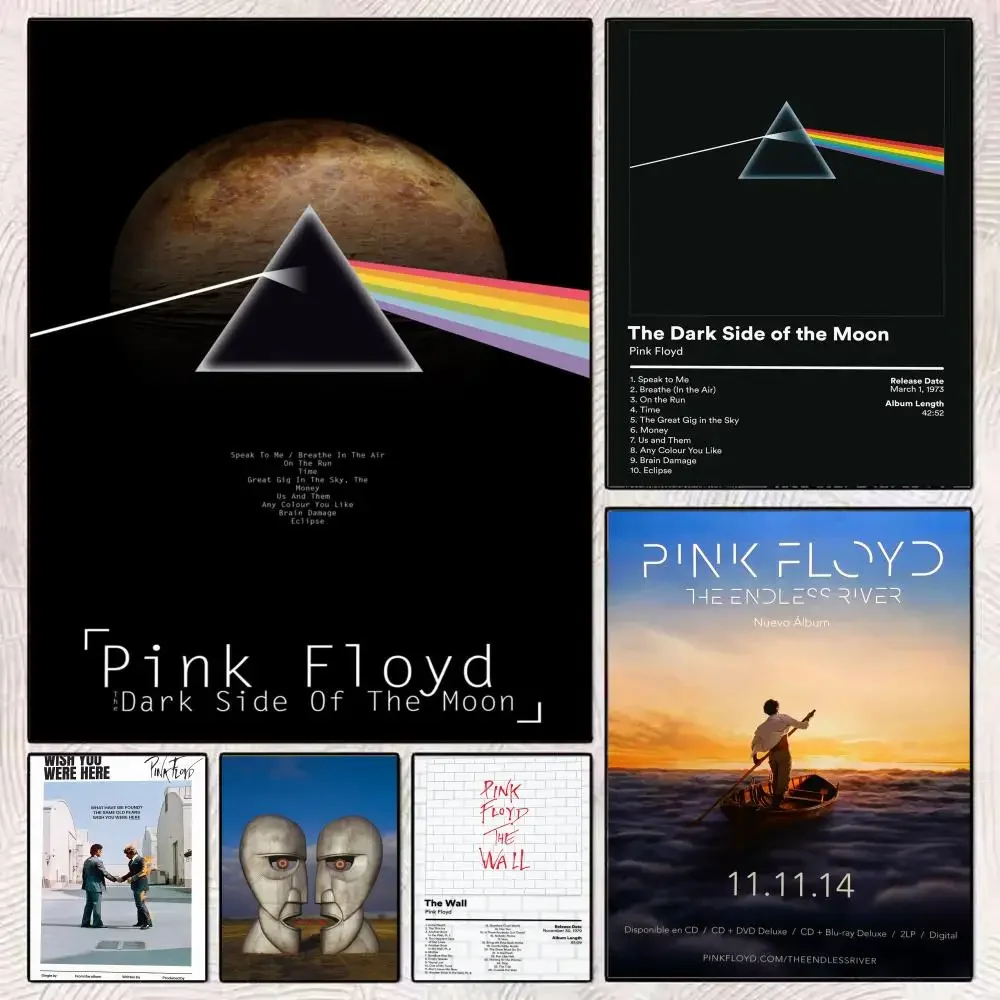 1PC Band P-Pink Floyd Music Ablum Painting Calligraphy Aesthetic Canvas Wall Poster Modern Room Bedroom Cafe Wall Artwork