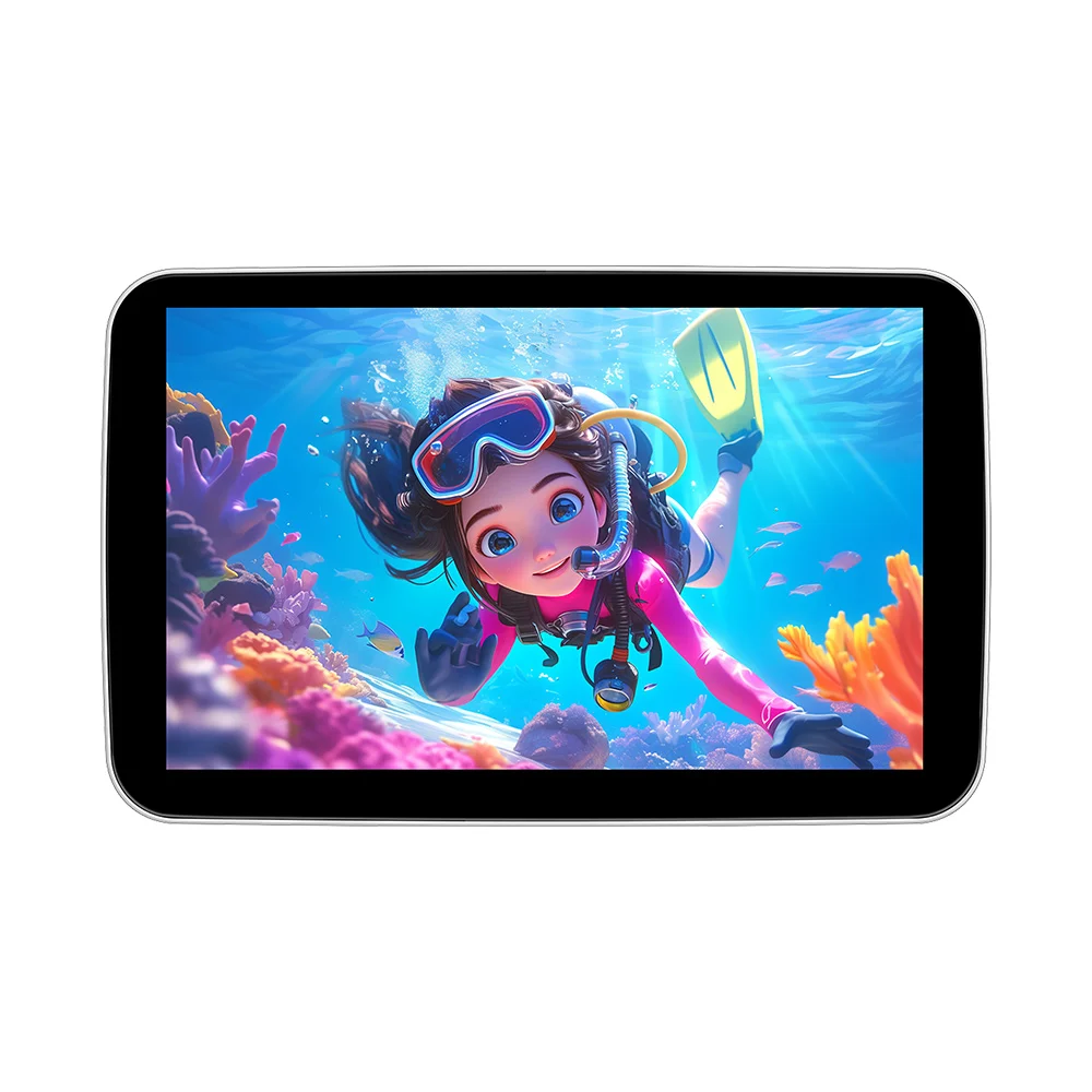 Android 12 nouvelle mise à niveau moniteur d'appui-tête de voiture IPS affichage TV sans fil Carplay/Auto pour écran de siège arrière de voiture lecteur vidéo 10.1 pouces