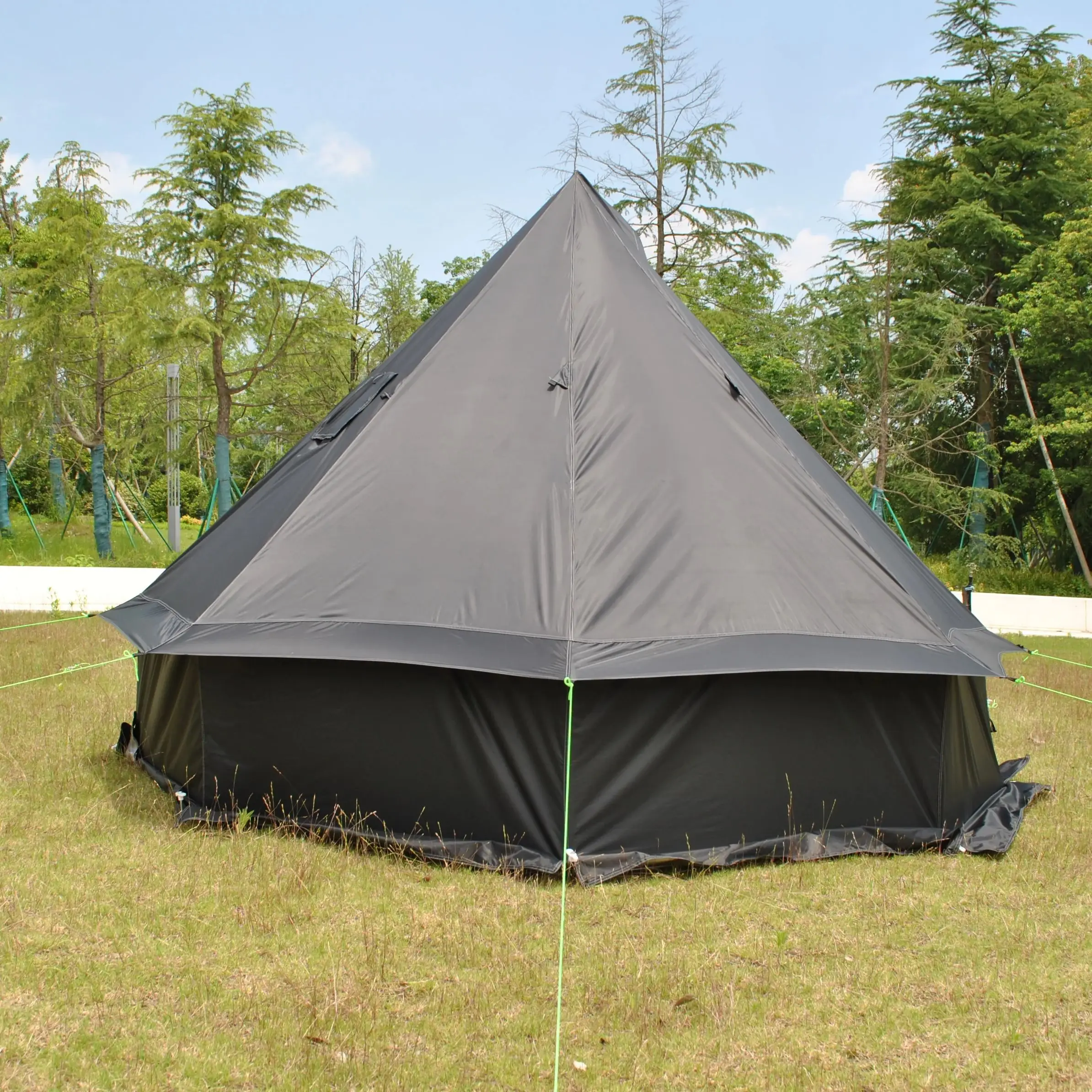 خيمة منغوليا يورت 6/7/8 شخص، خيمة قلعة فاخرة للفصول الأربعة، قابلة للتنفس، مقاومة للماء في الهواء الطلق، وظيفة محمولة مطلية بالفضة للأشعة فوق البنفسجية، #5