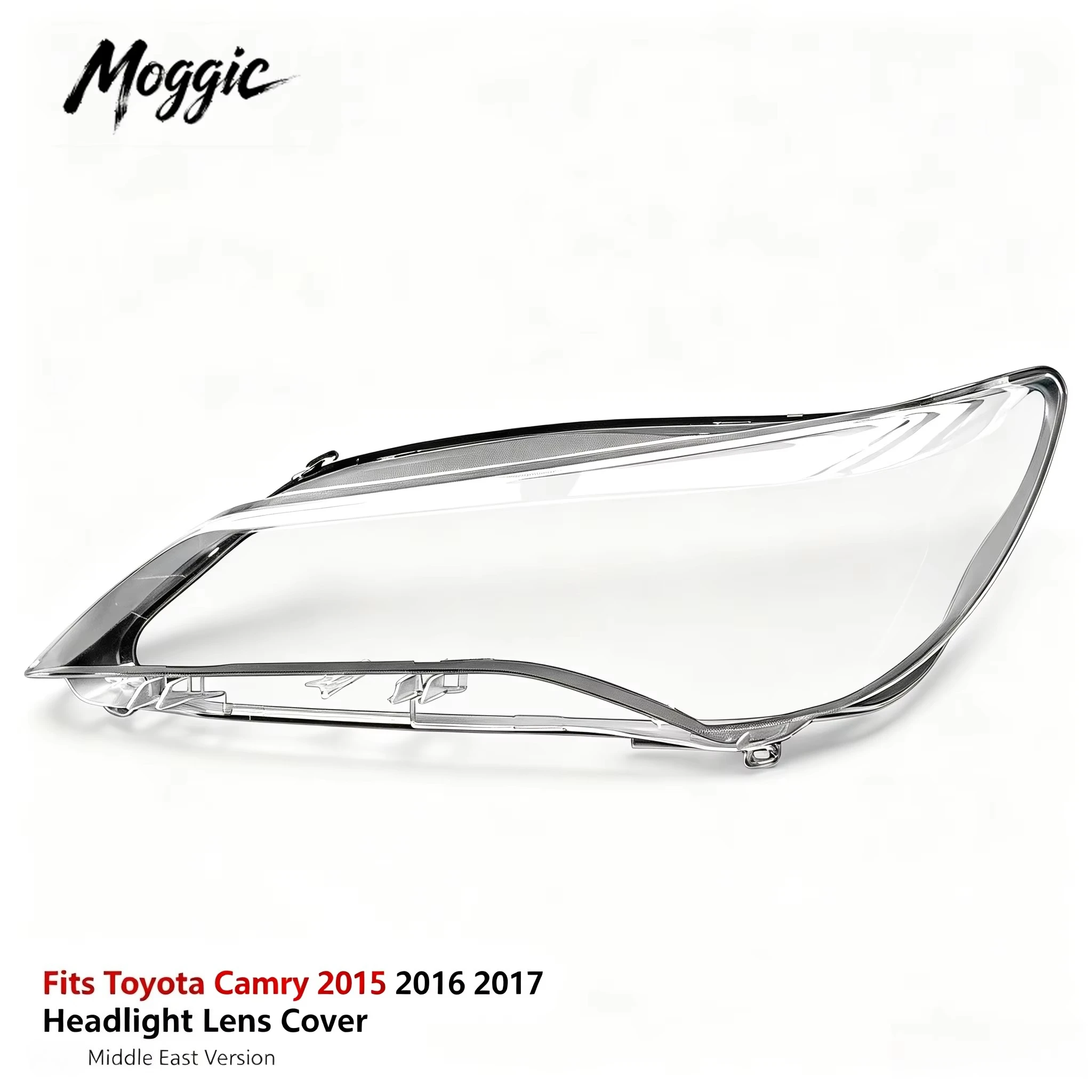 Headlight Lens Cover Compatible With Toyota Camry 2015 2016 2017 Middle East Sedan Left Right Side Replacement Clear