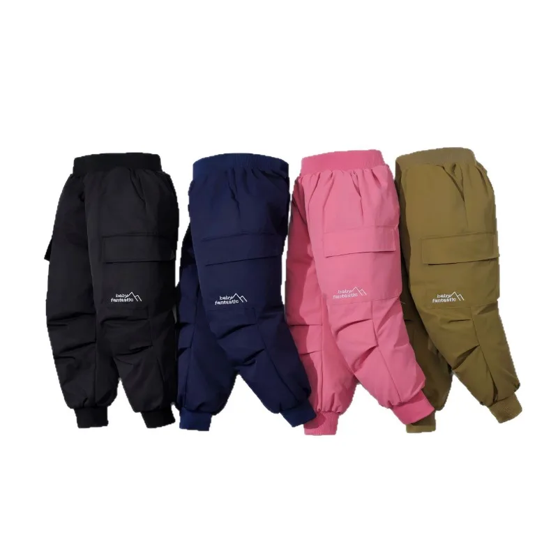 

New Inner White Duck Down Children's Down Pants with Thick, Cold Resistant, Warm and Waterproof Outer Layer for Boys and Girls