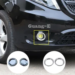 For Mercedes Benz Vito W447 2016 2017 2018 2019 2020 2021 2022 Eyebrow Front Fog Light Trim Lamp Frame ABS Chrome Cover Sticker