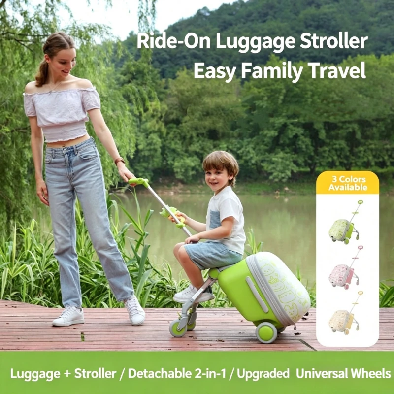 Kids’ Suitcase Stroller 2-in-1 Detachable Can Be Taken on Board No Need To Check in Lightweight