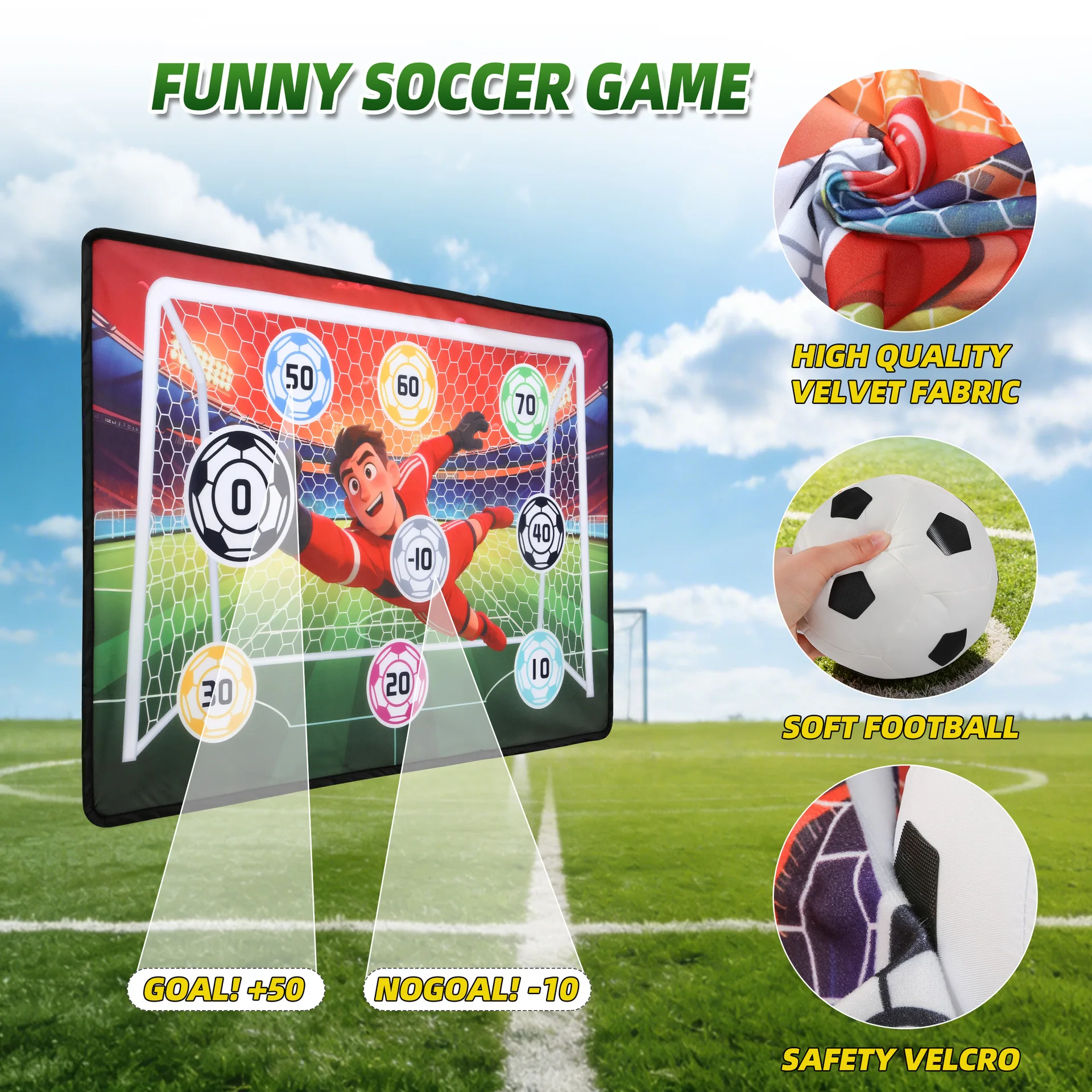 

Children Football Parent-Child Outdoor Toy Sports Competition Interactive Ball Game Target Throwing Toy Kids Adults Soccer Match