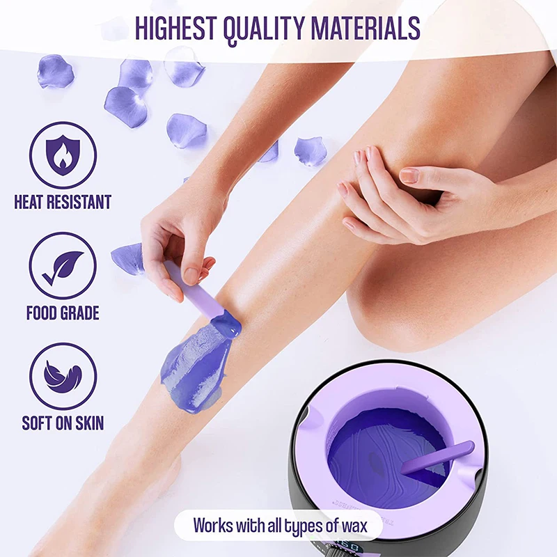 أوعية استبدال شمع إزالة الشعر ، وعاء شمع قابل لإعادة الاستخدام ، مقاوم للحرارة ، سيليكون ، سماكة #4