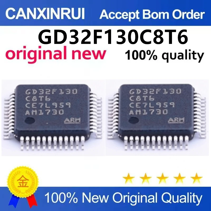 （5pcs-10pcs）Original GD32F130C8T6 LQFP-48 ARM Cortex-M3 32-bit microcontroller MCU chip