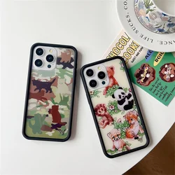 Wildflower wf Wild Flower Panda Devil dolphin Phone Case for iPhone 15 14 13 12 16 17 Pro Max Plus Air 3D WF Metal Cartoon Cover
