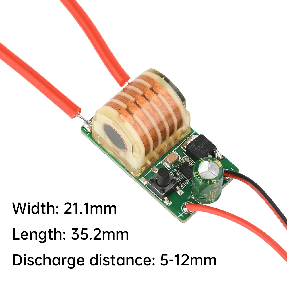 DC4.2-9V إلى التيار المتناوب 10-20KV وحدة الإشعال الجهد العالي الصغيرة مع التبديل 10 واط الأرجواني ارتفاع درجة الحرارة قوس لتقوم بها بنفسك جهاز الإشعال الصغيرة