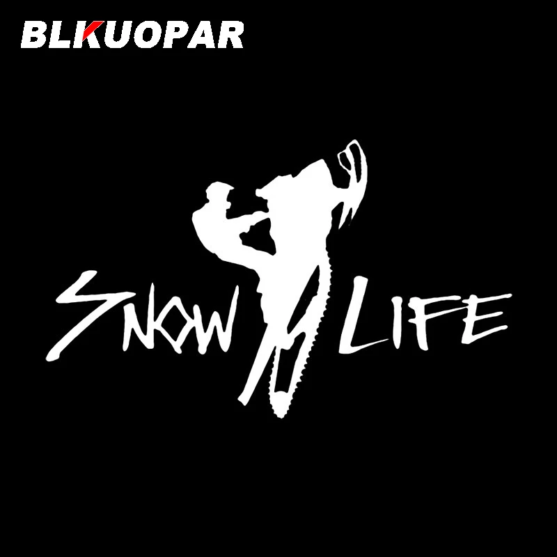 BLKUOPAR Snow Life Snowmobile Car Stickers Fashion Sport Decal Scratch-Proof Die Cut Caravan Surfboard Car Decoration