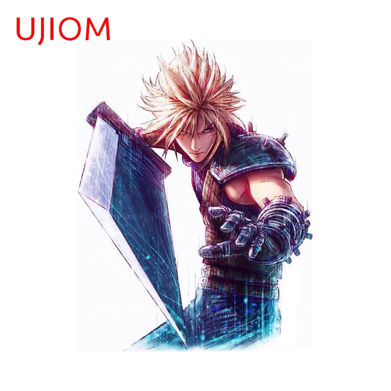 UJIOM FF7 Sephiroth سحابة الجدار ملصق جميل بارد لعبة العنصر شخصيات الحبر نمط الإبداعية صائق الأزياء الديكور Chambre #1