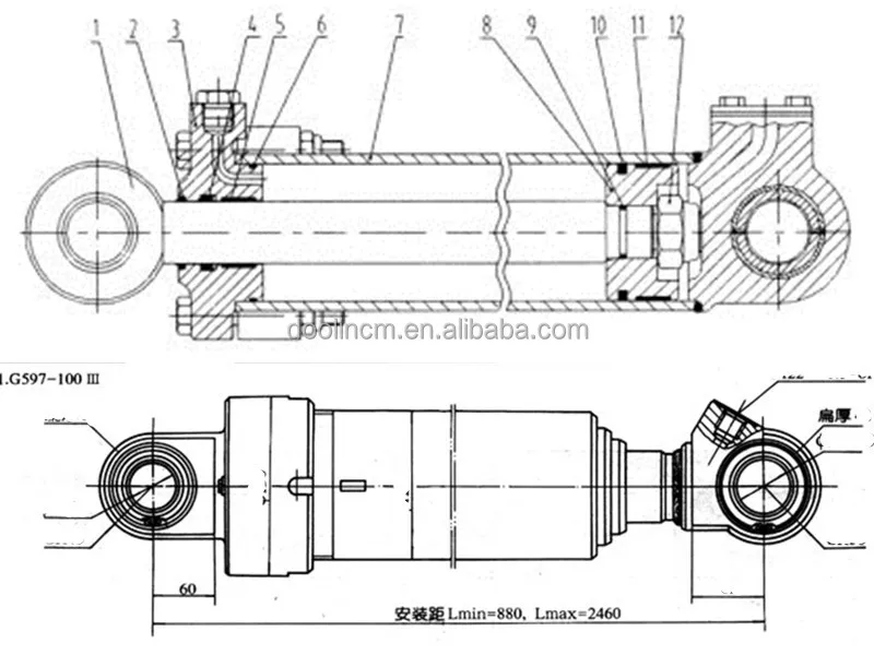 SK200-8 Kobelco Excavator Parts Bucket Hydraulic Cylinder