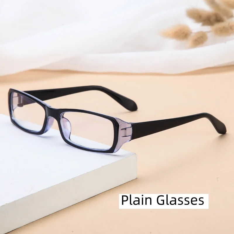 

New Vintage Ultra Light Fashion Plain Eyewear for Women Unisex Square Frame Optical Eyeglasses Blue Light Blocking Glasses