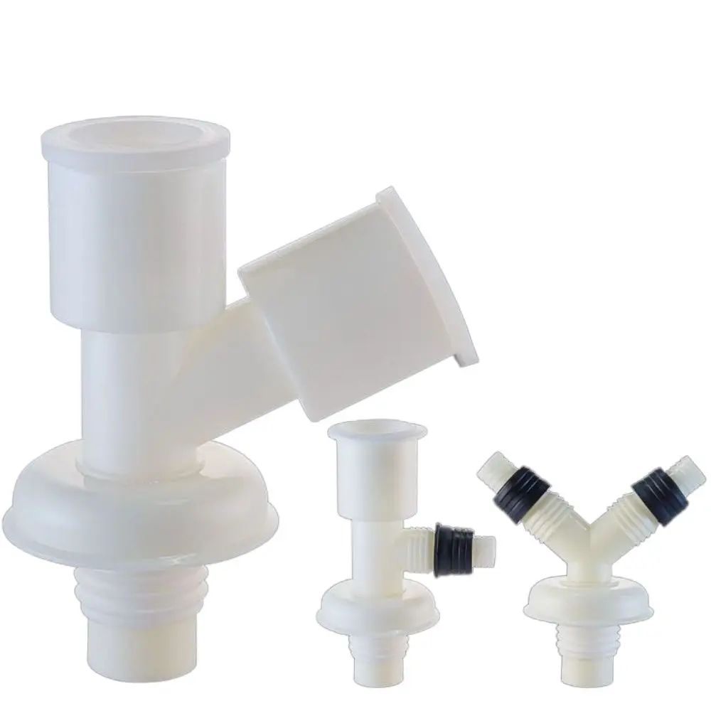 Dual-Interface Washing Machine Drain Tee Anti-Return Pipe Connector Floor Drain Joint Dual-Purpose Two-In-One Drain Pipe Tee