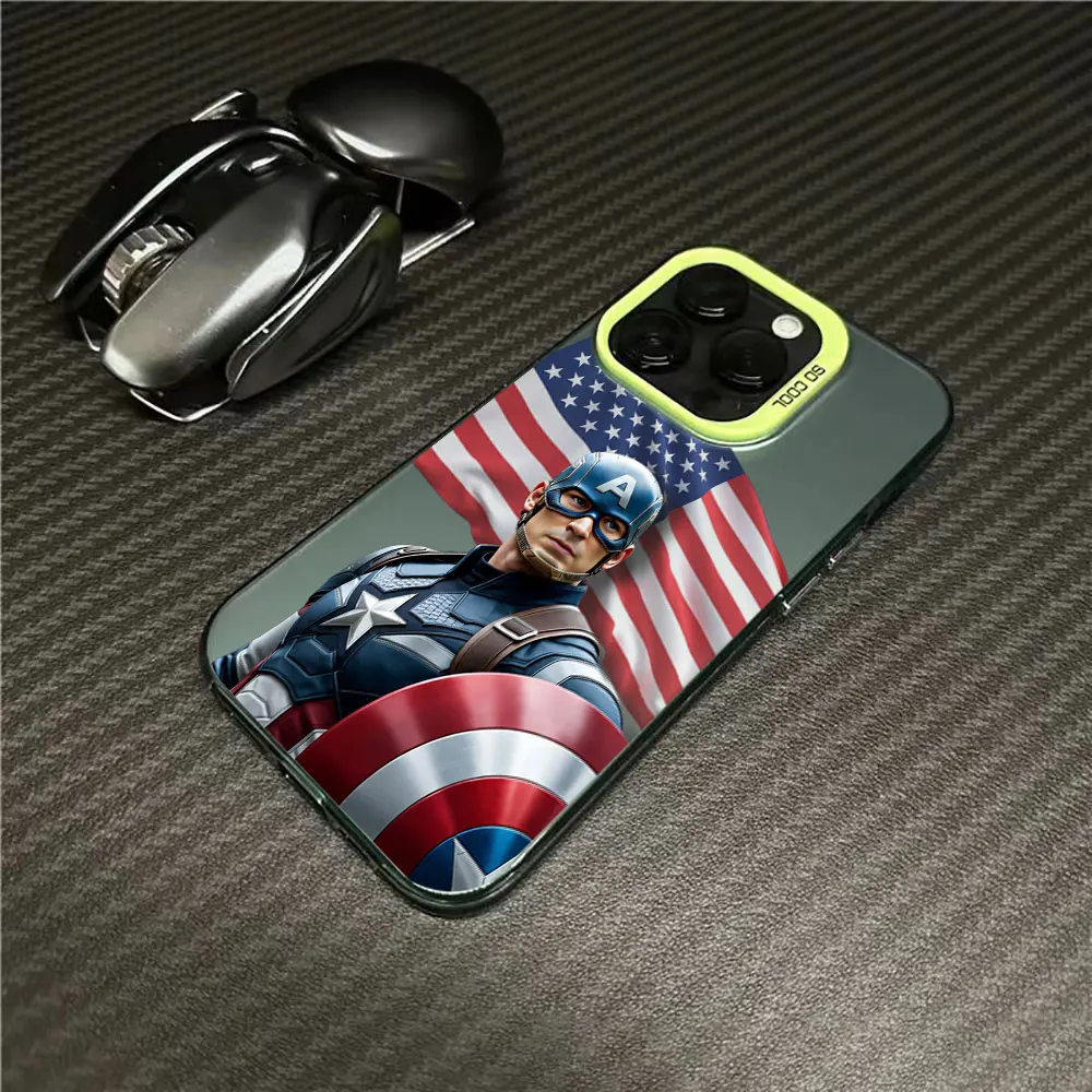 مارفل كابتن أمريكا A55 حافظة لهاتف سامسونج جالاكسي A56 A55 A54 A53 A52 A51 A73 A72 A71 A36 A35 A34 A33 5G غطاء هاتف مقاوم للصدمات