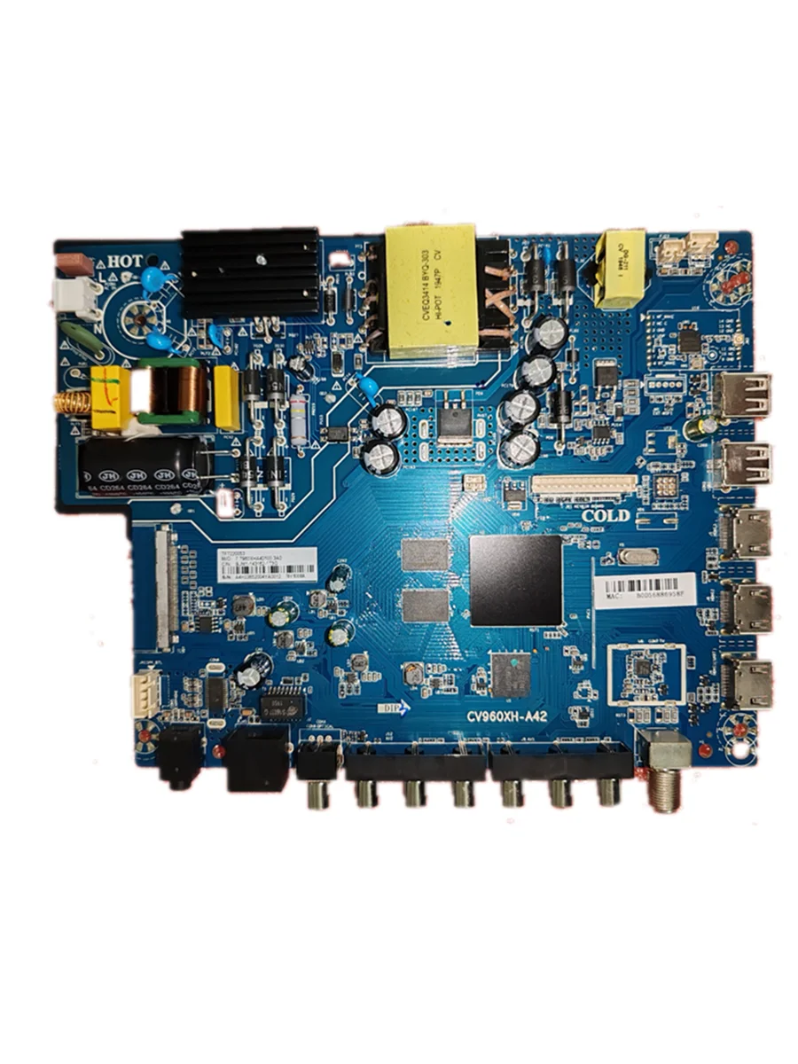 CV960XH-A42   4-core 4k Android 7.1 version WiFi TV motherboard, physical photo, tested well, backlight voltage 78v600ma