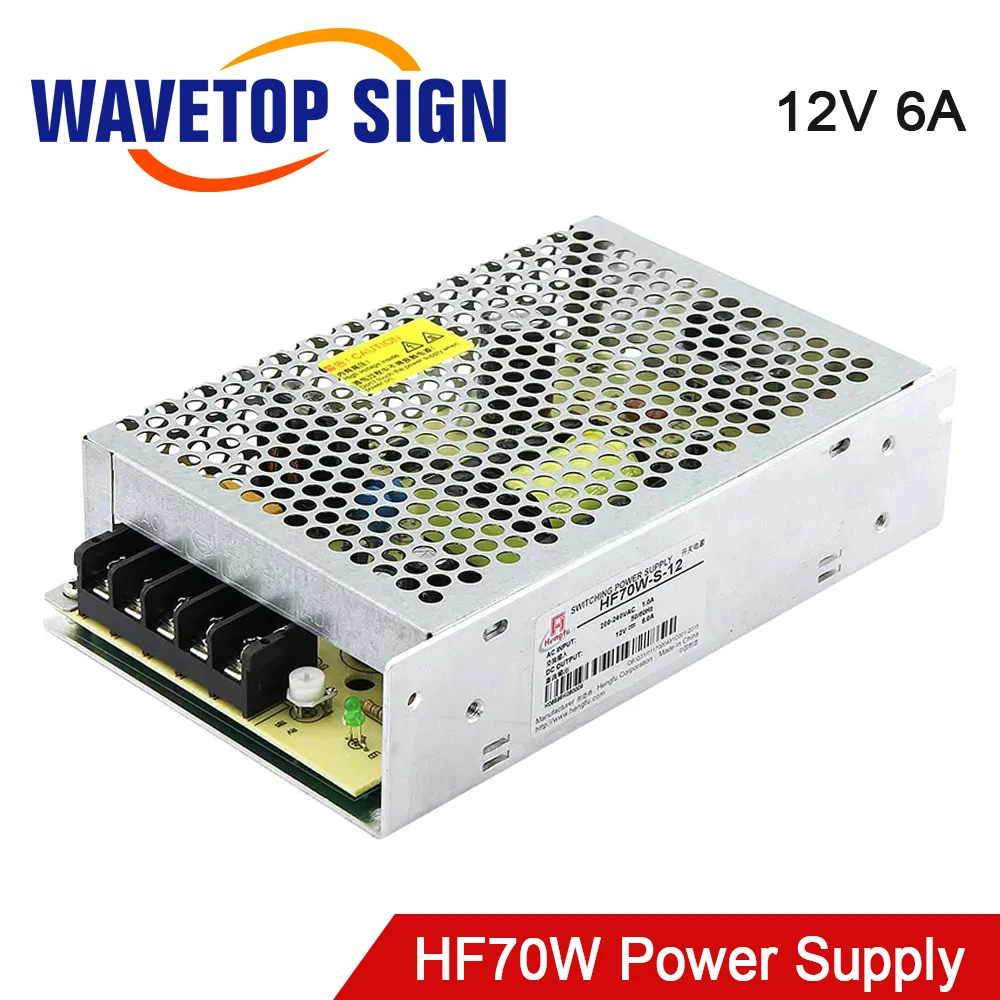 

SignkoRay HF70W-S-12 Switch Power Supply DC12V 6A 70W Single Output for Industrial Control Communication and Display Screen