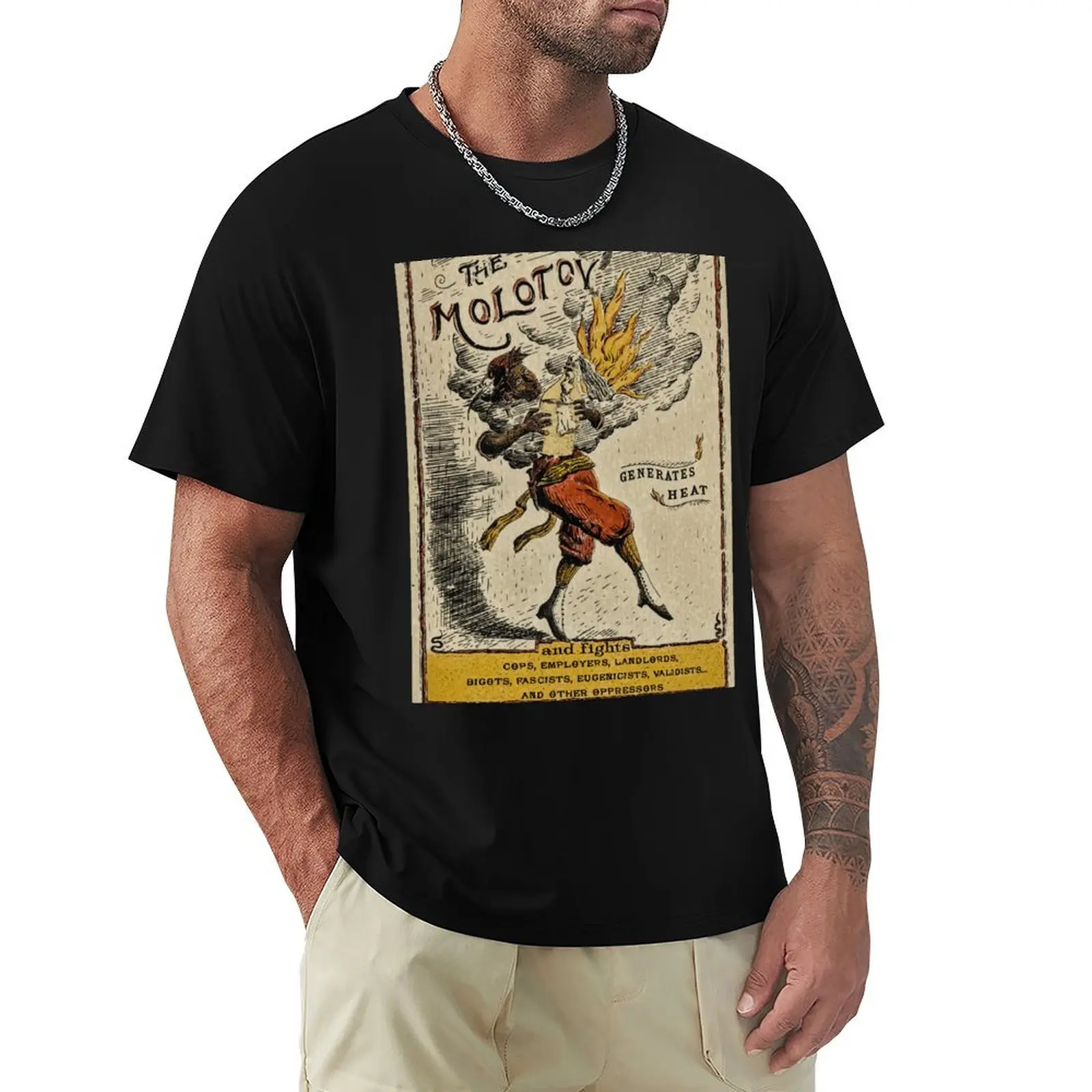 

The molotov fights oppressors - Human version T-Shirt cheap stuff graphics blacks vintage t shirts mens big and tall t shirts