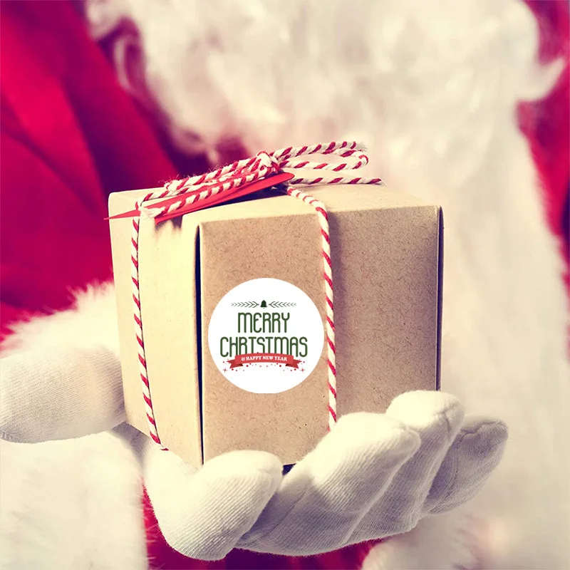 クリスマス用の粘着ラベル,500個,1インチ,日曜大工のギフト用,ベーキングギフトエンベロープ,文房具装飾