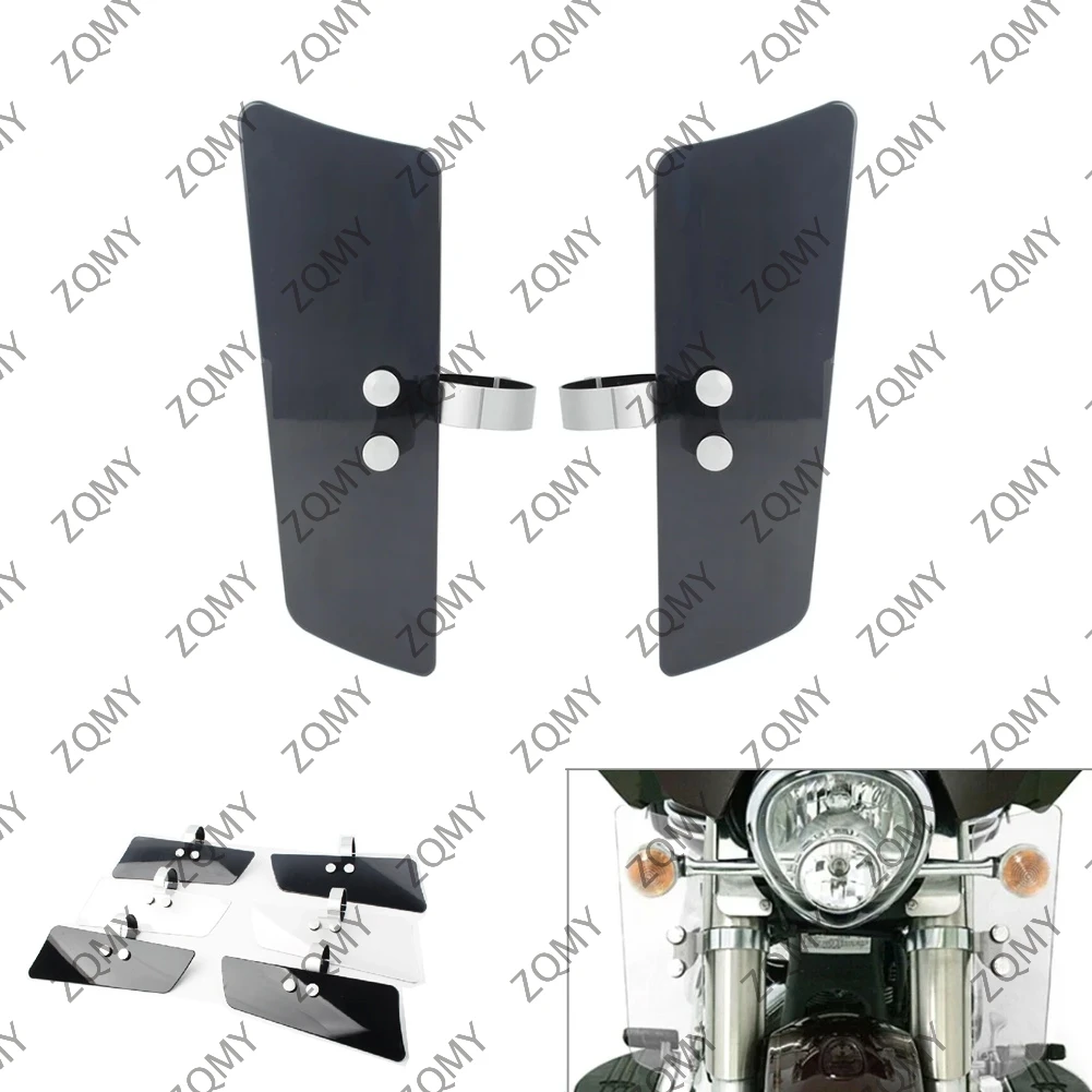 1 Pair Motorbike Wind Fork Air Deflector For Honda VT1100C2 750 2000-07 & for Yamaha for Suzuki for Kawasaki VN1500D Vulcan