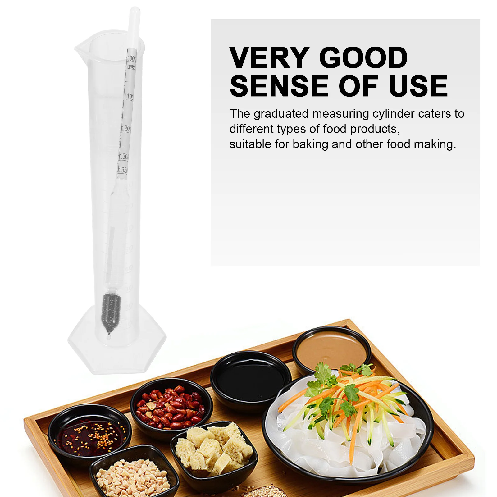 Hydrometer Measuring Cylinder Graduated Test Jar for Making Alcohol Tester Dough