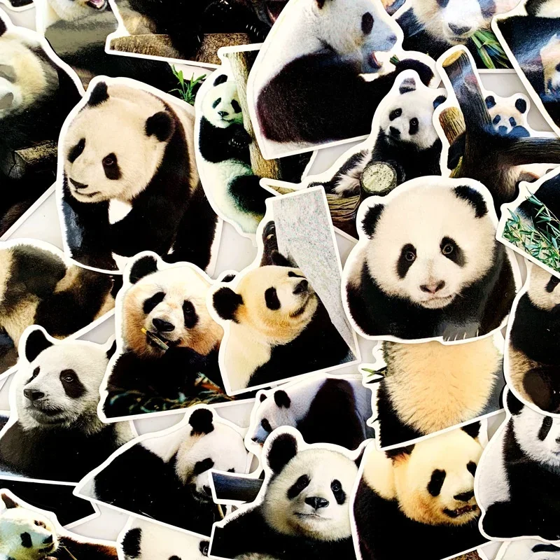 2Sets=100Pcs Panda Cute Stickers Trolley Case Guitar Electric Car Waterproof PVC Stickers