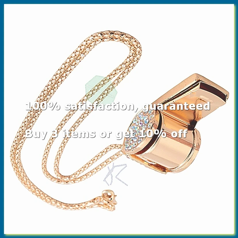 Whistle Metal Crystal Rhinestone Whistle Shining Whistle with Keychain for Referees Coaches Teachers