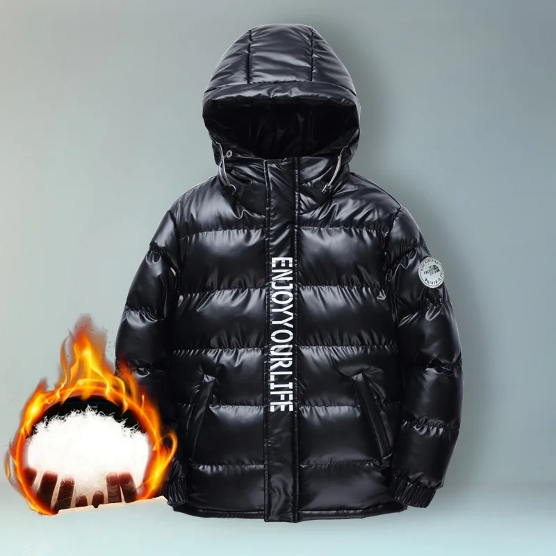 6-18Y Boys Winter Warm Windproof Waterproof Padded Outwear Teenager Kids Thick Cotton Content Coat Children Outdoor Garment