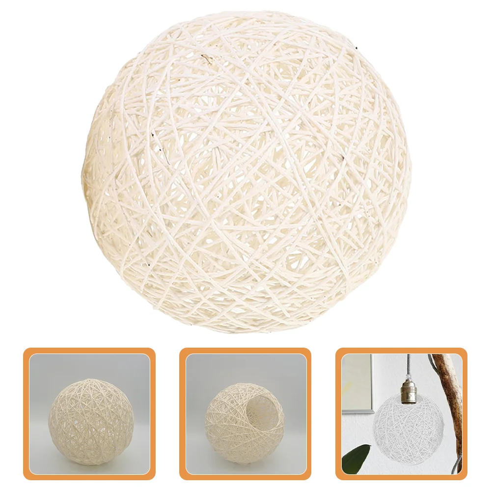 Lampshade Rustic Lampshades Style Simple for Ceiling Restaurant Cover Woven Light Bulbs