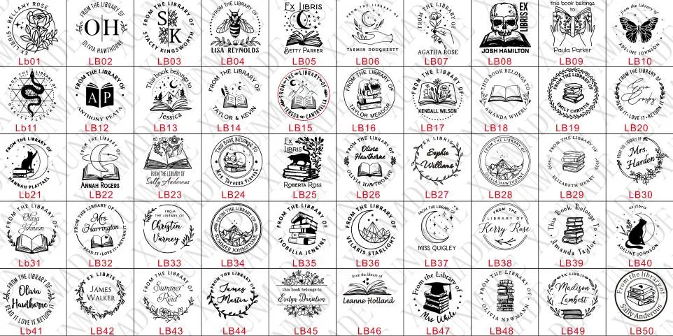 Personalized Book Embosser Custom Library Embosser Seal Customized This Book Belongs To,Custom Book Stamp from the library of