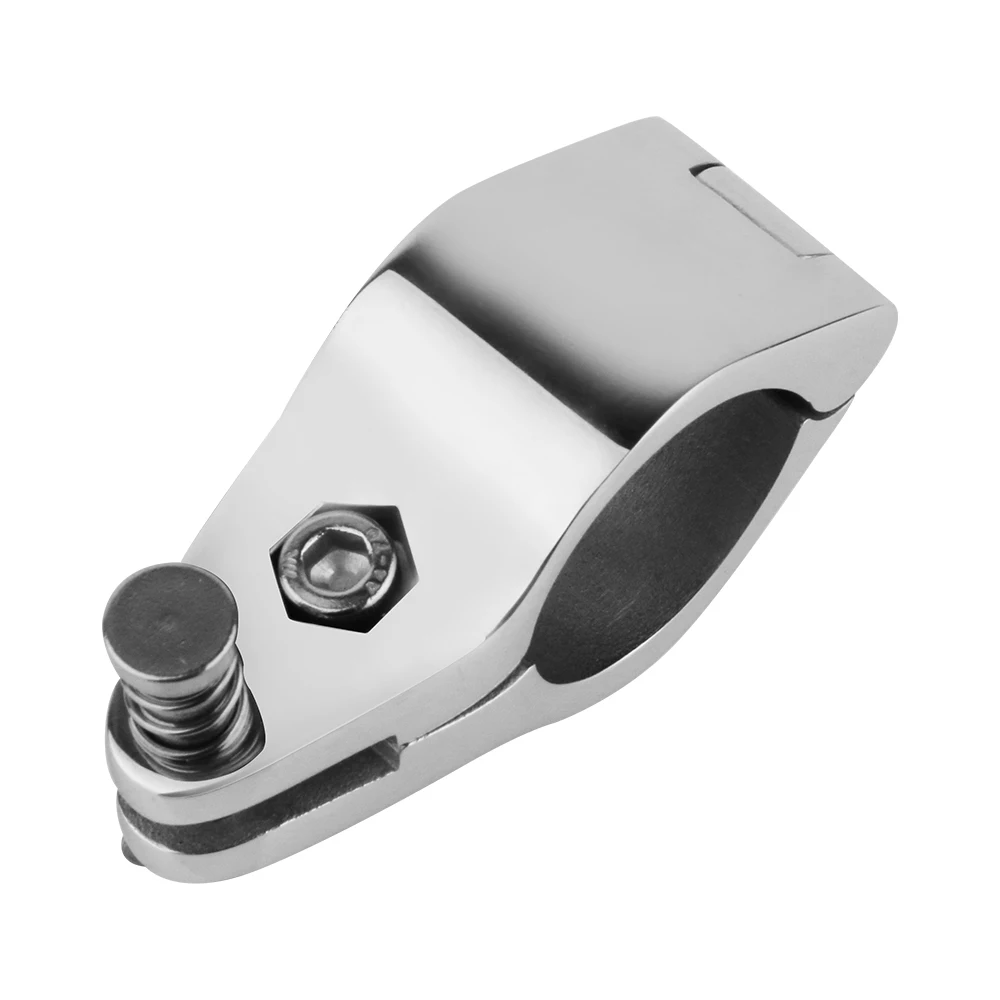 Abrazadera de tubo para barco de 22/25/30/32mm con mandíbula deslizante, accesorio superior Bimini, Hardware marino de acero inoxidable 316, riel de tubo para yate