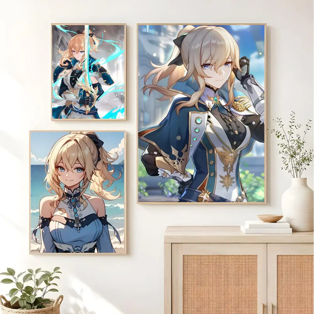 Noble Graceful Game G-Genshin Impact Jean Poster For Bedroom Living Room Home Decor Festival Gift Birthday Present