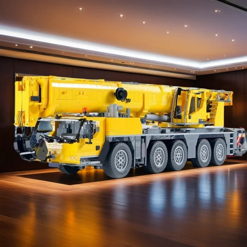 

4599PCS MOC Technology Liebherr Ltm 5 1 Model DIY Creative Assembly Building Blocks Display Birthday Gift Decoration Decor Set