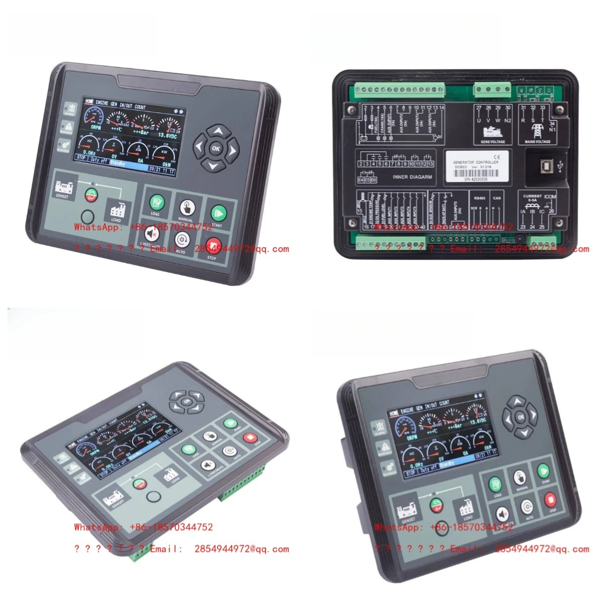 DC60D Generator Controller Generator Set Four Protection Modules