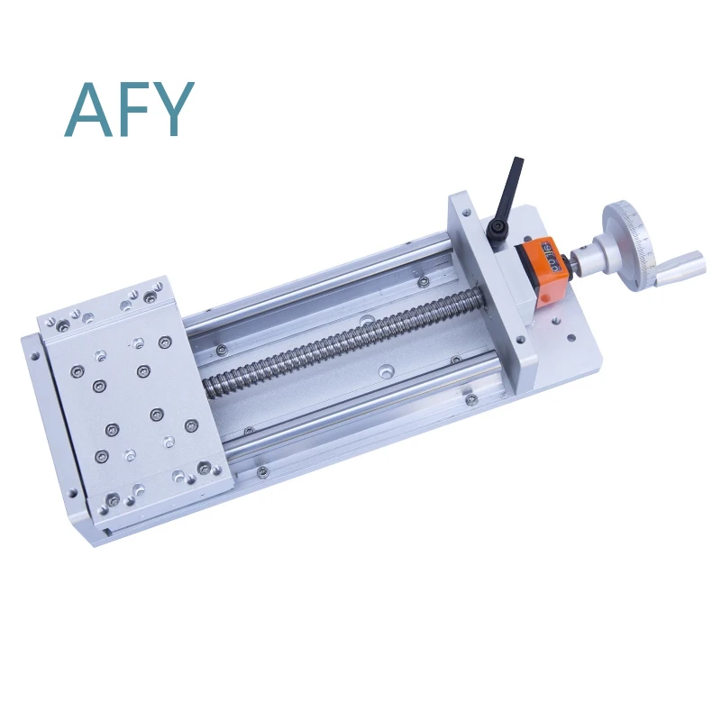 XY Axis Cross Linear Guide Rail Slide Module with Handwheel for CNC Machine Tools Displacement Sensor Digital Readout Display