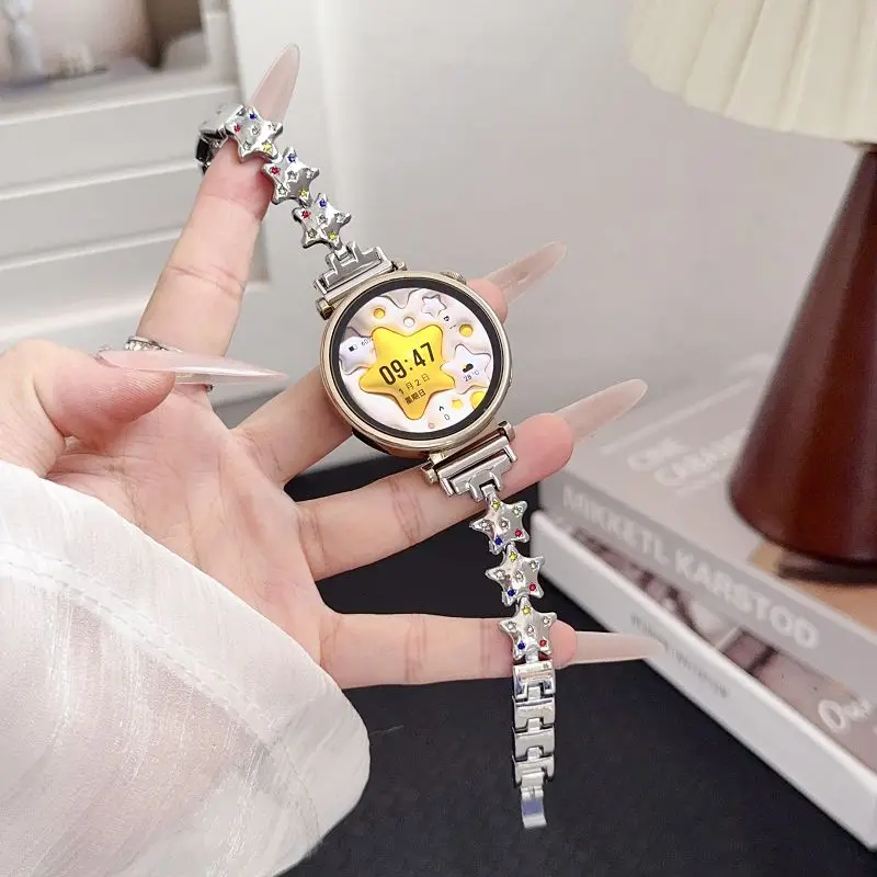 

18mm Metal Strap for Huawei Watch GT 6 41mm Gt 4 5 41mm Bands Diamond Star Bracelet for Huawei Gt 5pro 42mm Women Metal Correa