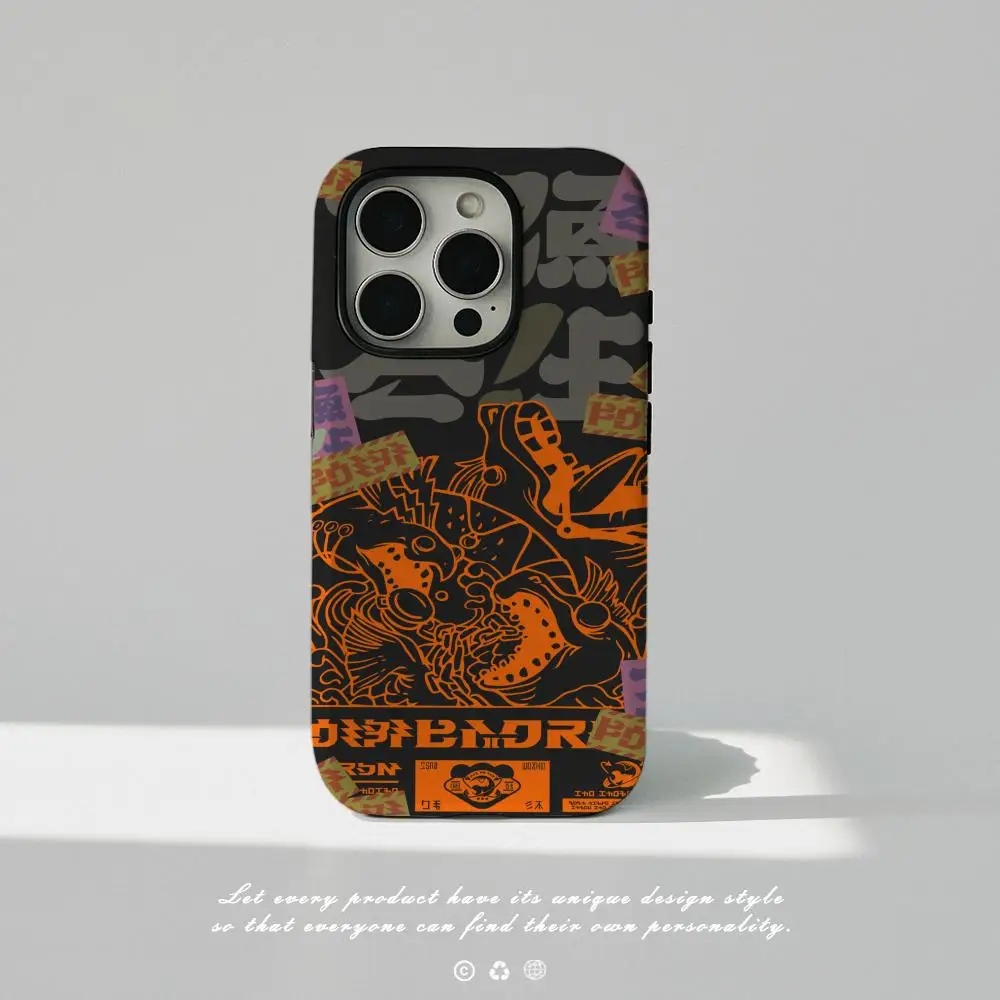 حافظة هاتف لهاتف آيفون 17 16 15 14 13 12 Pro Max Plus لامعة عالية الدقة بطبقة مزدوجة غلاف صلب سائل كبير تشغيل Splatoon 3