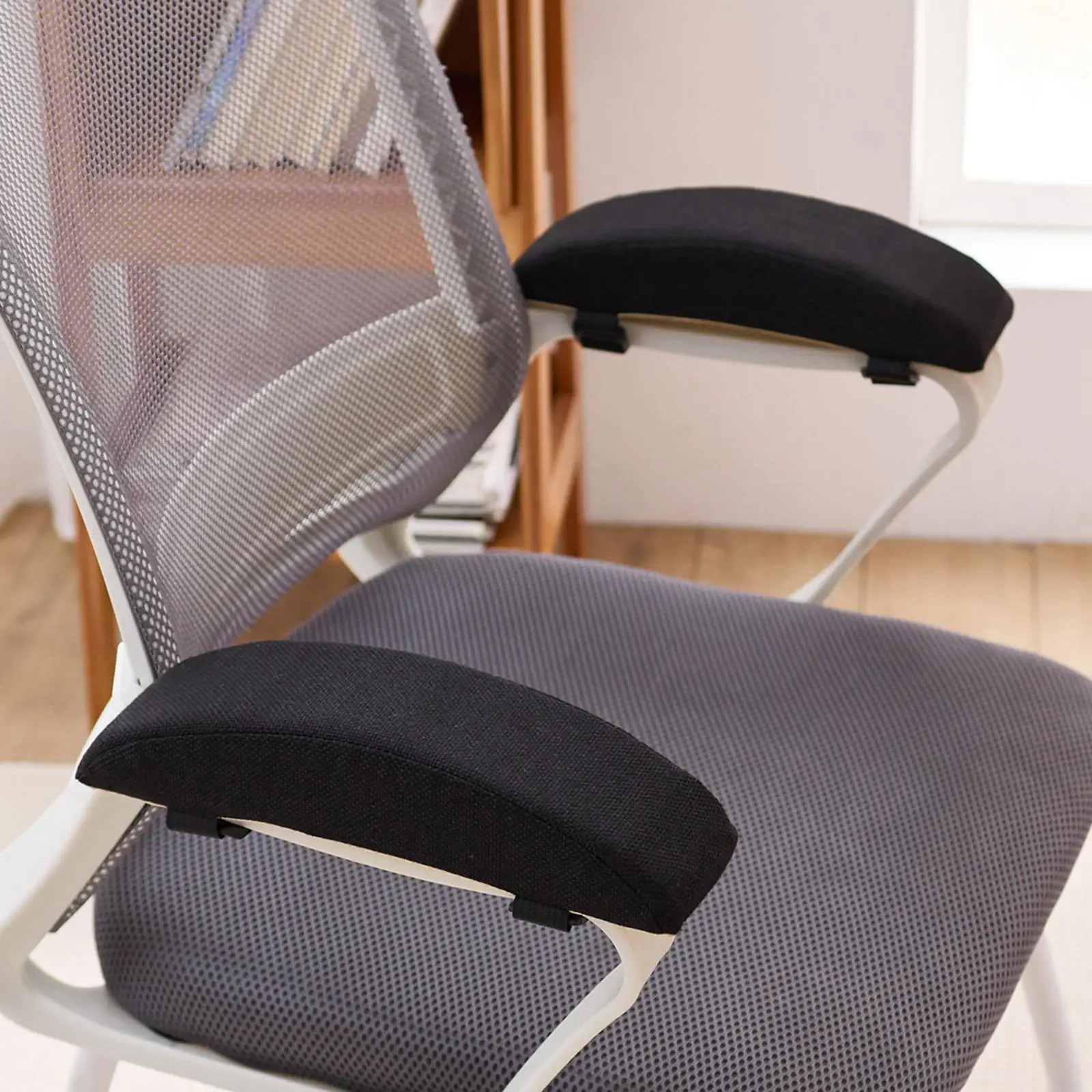Nonslip Velvet Armrest Cover for Chair High Density Sponge Elbow Cushion for Office Gaming Desk Chair Home Recliner Sofa
