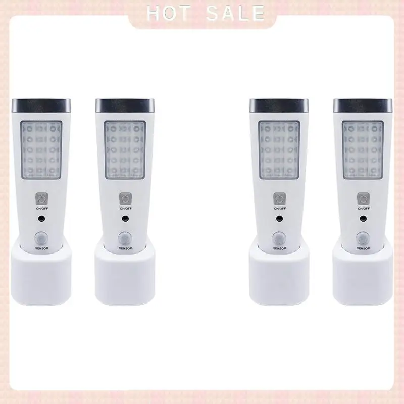 24-Hour Delivery 4X 4 In 1 Motion Sensor Wall Light, Power Off LED Night Light Flashlight, Rechargeable Emergency Flashlight EU