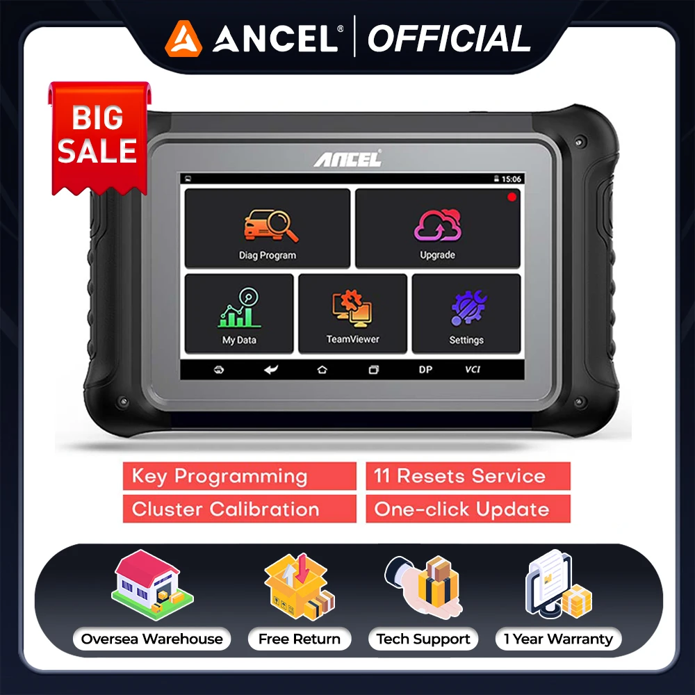 ANCEL DP500 IMMO Plus Car Key Programmer Programming Tool Immobilizer Cluster Calibriation Instrument Automotive Diagnostc Tools