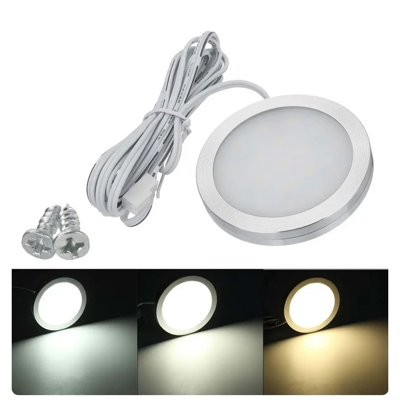 Cabinet Spotlight Household Ultra-thin Showcase Surface Mounted LED Panel Light DC12V Kitchen Furniture Mini Small Downlight